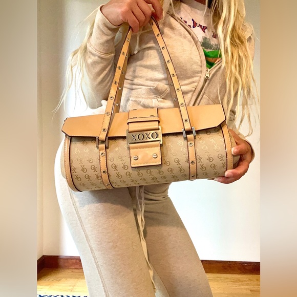 Vtg Y2K XOXO Purse 00’s Handbag Monogram Canvas Shoulder Bag - Picture 5 of 7